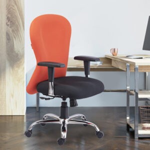 Bluebell ergonomic executive/workstation chair with tilting tension adjustment, 360-degree swivel function, adjustable seat height, and weight capacity of 120 kg.