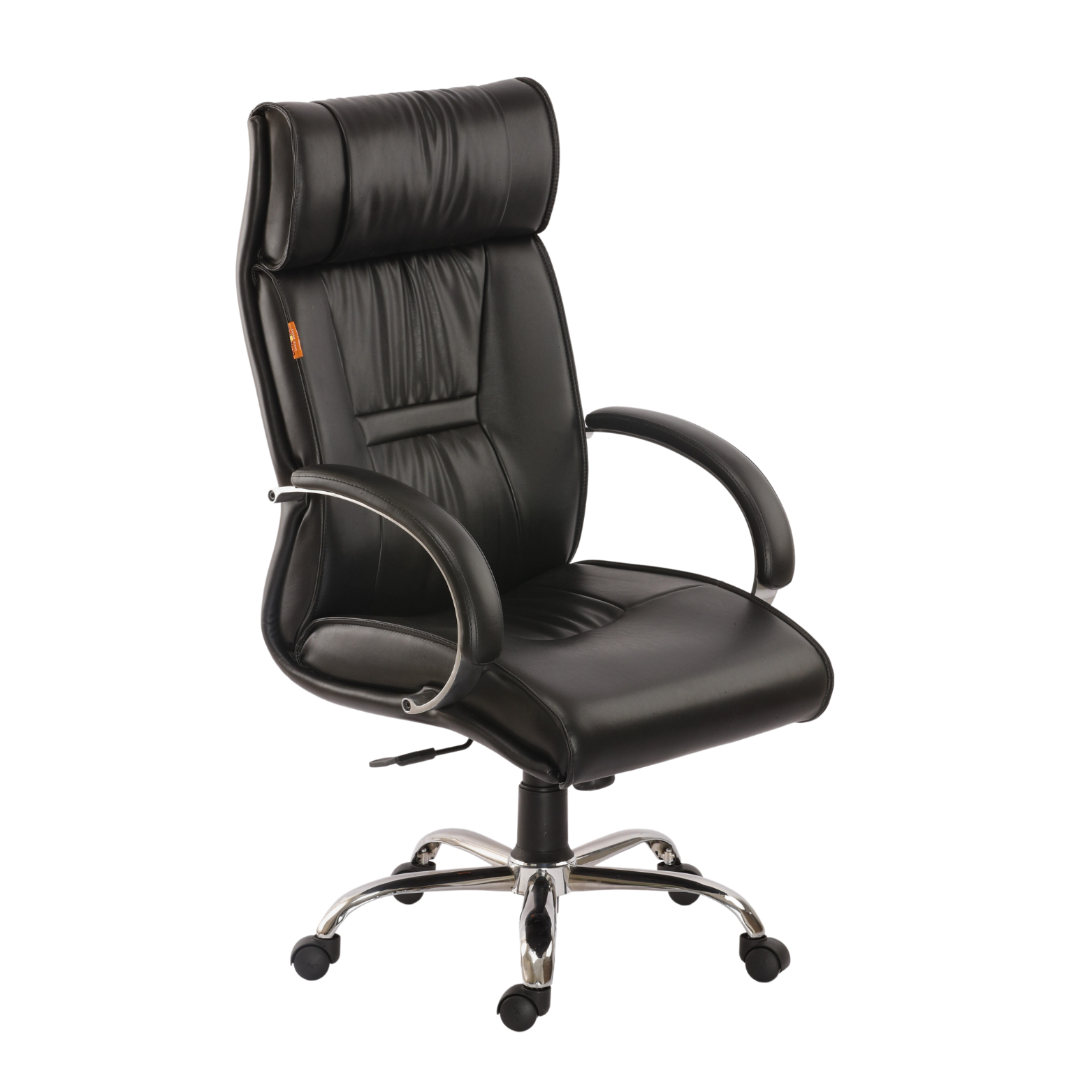 Premium Executive Chair - Ergonomic Design with 360 Degree Swivel Function and Rich Leatherite Upholstery.